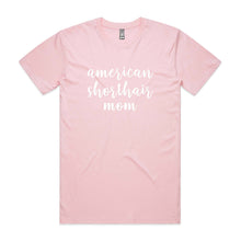 Load image into Gallery viewer, Breed Specific Cat Mom (thick cursive) Unisex T-Shirt