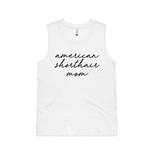 Load image into Gallery viewer, Breed Specific Cat Mom (thin cursive) Ladies Tank