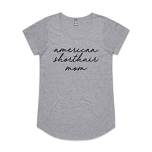 Load image into Gallery viewer, Breed Specific Cat Mom (thin cursive) Ladies T-Shirt
