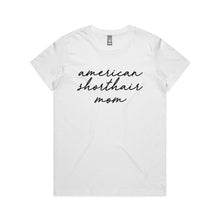 Load image into Gallery viewer, Breed Specific Cat Mom (thin cursive) Classic T-Shirt