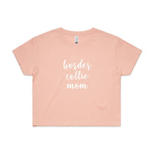 Load image into Gallery viewer, Breed Specific Dog Mom (thick cursive) Crop T-Shirt