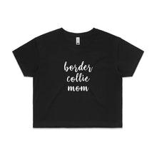 Load image into Gallery viewer, Breed Specific Dog Mom (thick cursive) Crop T-Shirt
