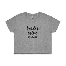 Load image into Gallery viewer, Breed Specific Dog Mom (thick cursive) Crop T-Shirt