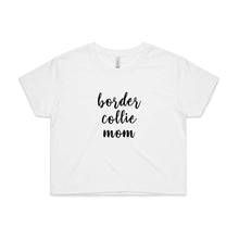 Load image into Gallery viewer, Breed Specific Dog Mom (thick cursive) Crop T-Shirt