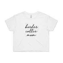 Load image into Gallery viewer, Breed Specific Dog Mom (thin cursive) Crop T-Shirt
