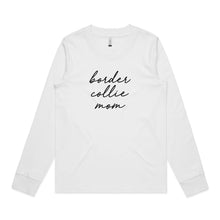 Load image into Gallery viewer, Breed Specific Dog Mom (thin cursive) Long Sleeve T-Shirt