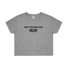 Load image into Gallery viewer, Golden Retriever Mum Breed Illustration Crop T-Shirt