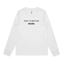 Load image into Gallery viewer, Breed Specific Cat Mom (thick cursive) Long Sleeve T-Shirt