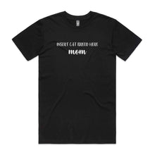 Load image into Gallery viewer, Breed Specific Cat Mom (thick cursive) Unisex T-Shirt