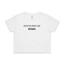 Load image into Gallery viewer, Bulldog Mum Breed Illustration Crop T-Shirt