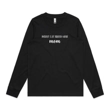 Load image into Gallery viewer, Breed Specific Cat Mom (thick cursive) Long Sleeve T-Shirt