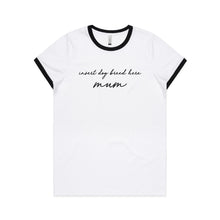 Load image into Gallery viewer, Bulldog Mum Breed Illustration Ringer T-Shirt