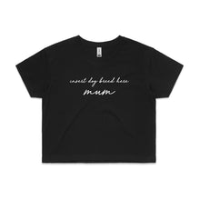 Load image into Gallery viewer, Breed Specific Dog Mum (thin cursive) Crop T-Shirt