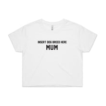 Load image into Gallery viewer, Bulldog Mum Breed Illustration Crop T-Shirt
