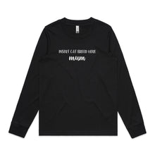 Load image into Gallery viewer, Breed Specific Cat Mum (thick cursive) Long Sleeve T-Shirt