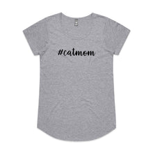 Load image into Gallery viewer, #catmom (thick cursive) Ladies T-Shirt