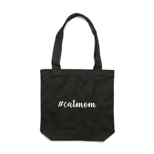 #catmom (thick cursive) Luxe Tote Bag