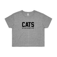Load image into Gallery viewer, CATS Because People Suck Crop T-Shirt