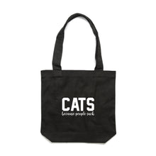 Load image into Gallery viewer, CATS Because People Suck Luxe Tote Bag