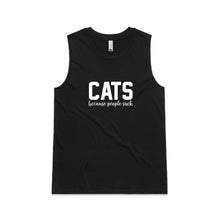 Load image into Gallery viewer, CATS Because People Suck Ladies Tank