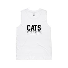 Load image into Gallery viewer, CATS Because People Suck Ladies Tank