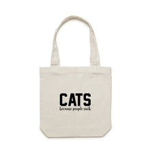Load image into Gallery viewer, CATS Because People Suck Luxe Tote Bag