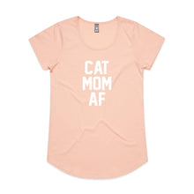 Load image into Gallery viewer, CAT MOM AF Ladies T-Shirt