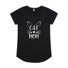 Load image into Gallery viewer, CAT MOM (WHISKERS+EARS) Ladies T-Shirt