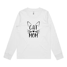 Load image into Gallery viewer, CAT MOM (WHISKERS+EARS) Long Sleeve T-Shirt