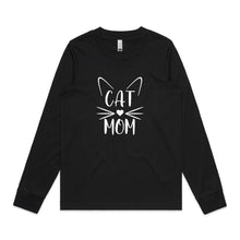 Load image into Gallery viewer, CAT MOM (WHISKERS+EARS) Long Sleeve T-Shirt