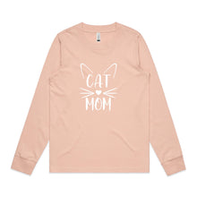 Load image into Gallery viewer, CAT MOM (WHISKERS+EARS) Long Sleeve T-Shirt