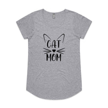 Load image into Gallery viewer, CAT MOM (WHISKERS+EARS) Ladies T-Shirt