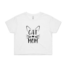 Load image into Gallery viewer, CAT MOM (WHISKERS+EARS) Crop T-Shirt