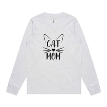 Load image into Gallery viewer, CAT MOM (WHISKERS+EARS) Long Sleeve T-Shirt