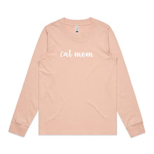 Load image into Gallery viewer, CAT MOM (thick cursive) Long Sleeve T-Shirt