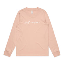 Load image into Gallery viewer, CAT MOM (thin cursive) Long Sleeve T-Shirt