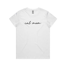 Load image into Gallery viewer, CAT MOM (thin cursive) Classic T-Shirt