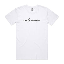 Load image into Gallery viewer, CAT MOM (thin cursive) Unisex T-Shirt
