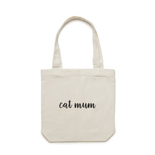 Load image into Gallery viewer, CAT MUM (thick cursive) Luxe Tote Bag