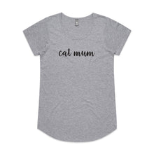 Load image into Gallery viewer, CAT MUM (thick cursive) Ladies T-Shirt