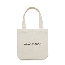 Load image into Gallery viewer, CAT MUM (thin cursive) Luxe Tote Bag
