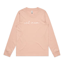 Load image into Gallery viewer, CAT MUM (thin cursive) Long Sleeve T-Shirt
