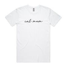 Load image into Gallery viewer, CAT MUM (thin cursive) Unisex T-Shirt