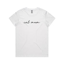 Load image into Gallery viewer, CAT MUM (thin cursive) Classic T-Shirt