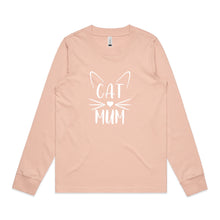 Load image into Gallery viewer, CAT MUM (whiskers + ears) Long Sleeve T-Shirt