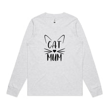 Load image into Gallery viewer, CAT MUM (whiskers + ears) Long Sleeve T-Shirt