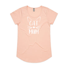 Load image into Gallery viewer, CAT MUM (whiskers + ears) Ladies T-Shirt