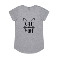 Load image into Gallery viewer, CAT MUM (whiskers + ears) Ladies T-Shirt