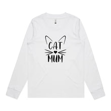 Load image into Gallery viewer, CAT MUM (whiskers + ears) Long Sleeve T-Shirt