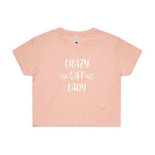 Load image into Gallery viewer, CRAZY CAT LADY Crop T-Shirt